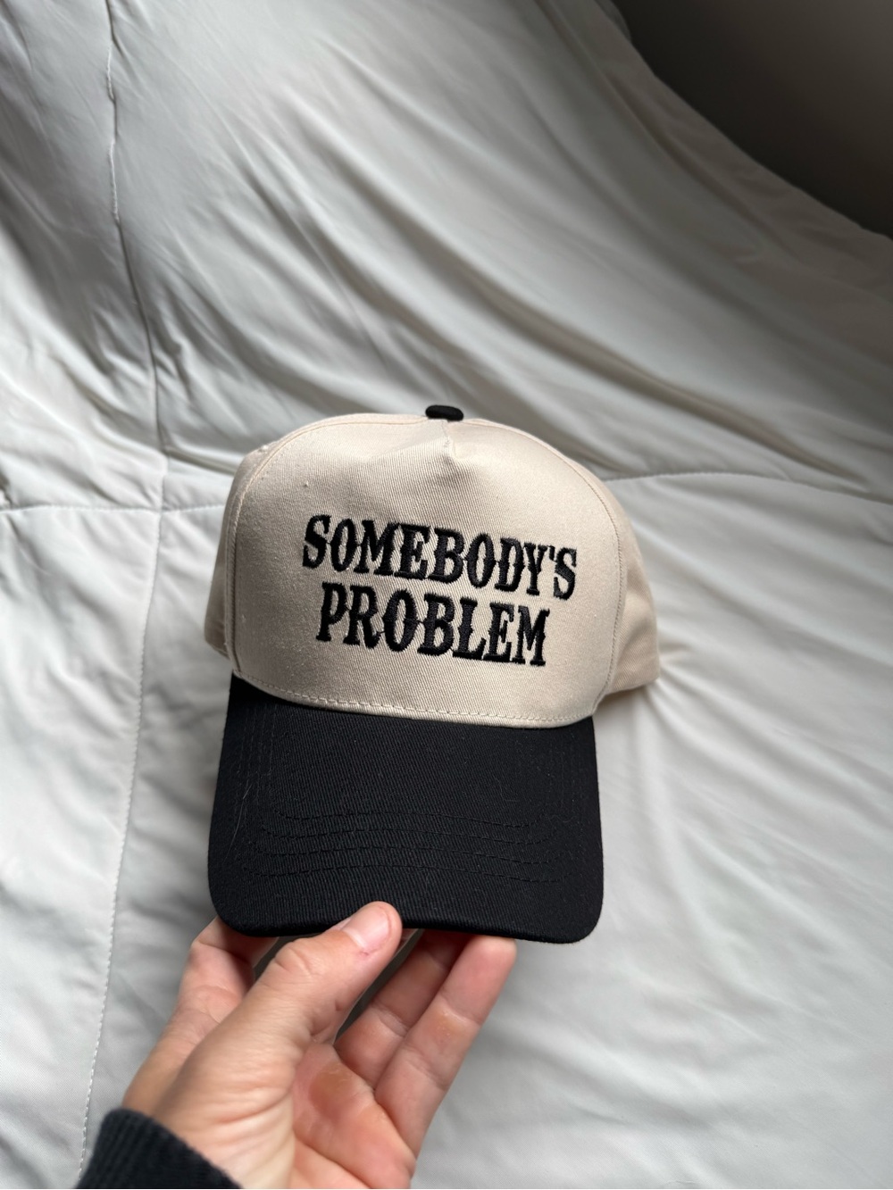 Somebody's Problem Two-Tone Embroidered Baseball Cap